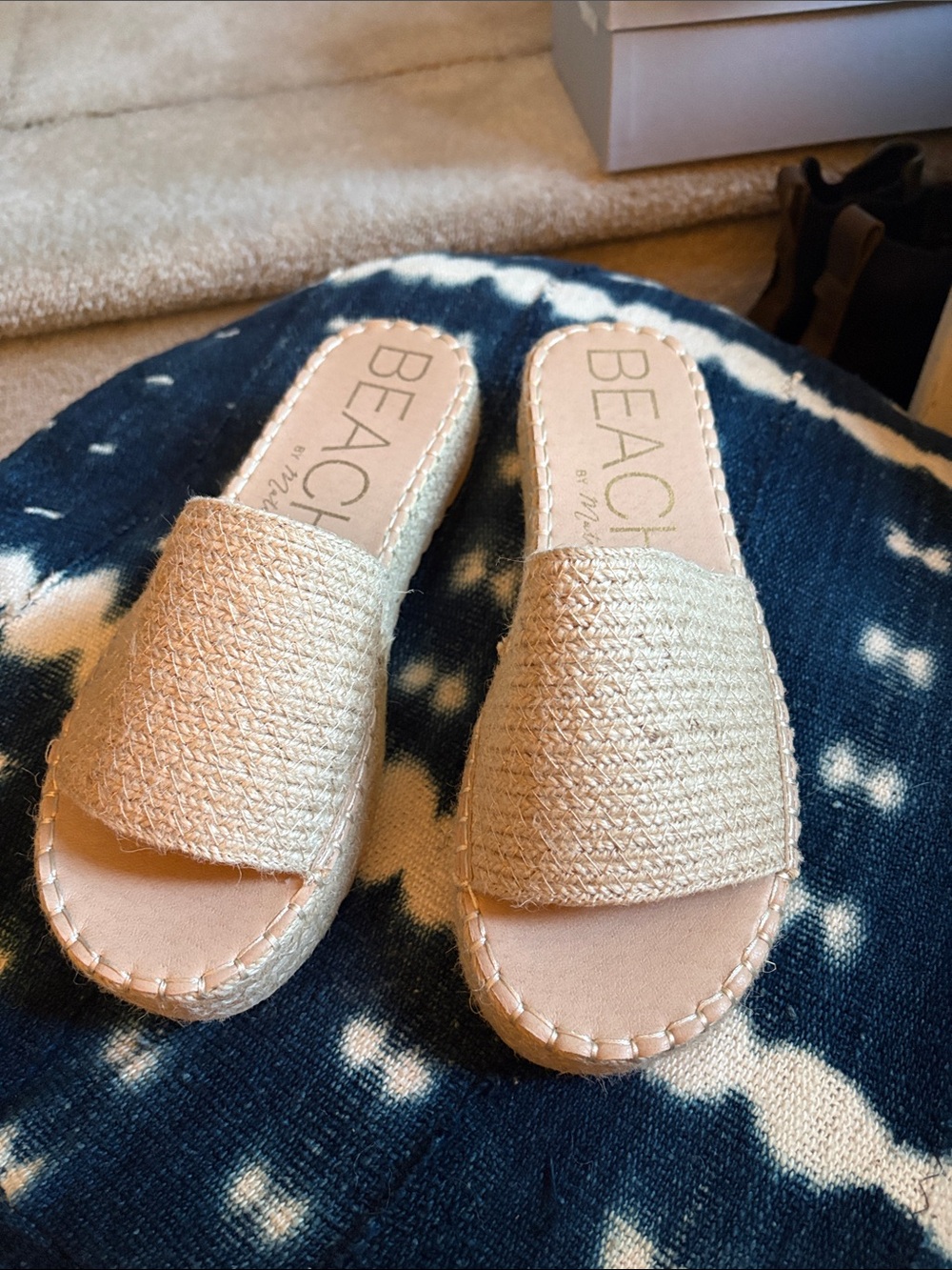 Beach by Matisse Natural Woven Slide Mules - Neutral